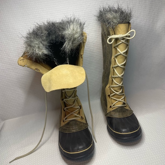 Sorel Leather Waterproof Winter Faux Fur Lining Cate the Great Tall Boots Size 9 - Picture 10 of 15